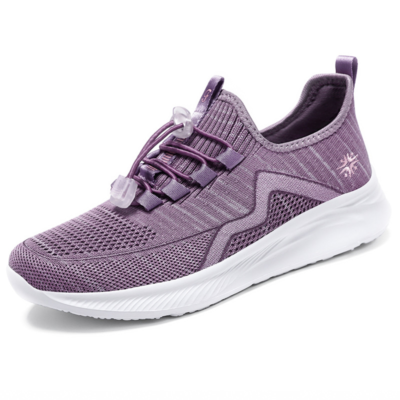 Women's shoes, versatile women's casual shoes, soft-soled comfortable single shoes, shoes for middle-aged and elderly mothers, breathable woven mesh shoes Item Picture