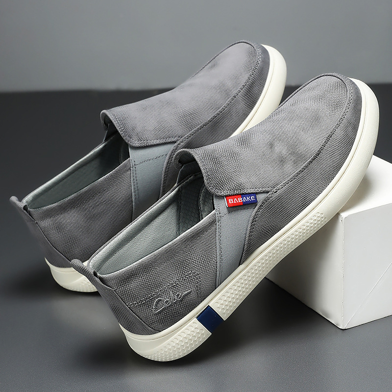 Men's shoes, old Beijing cloth shoes, breathable and non-smelly, soft-soled cloth shoes, one-step dad shoes, versatile casual shoes for men details Picture