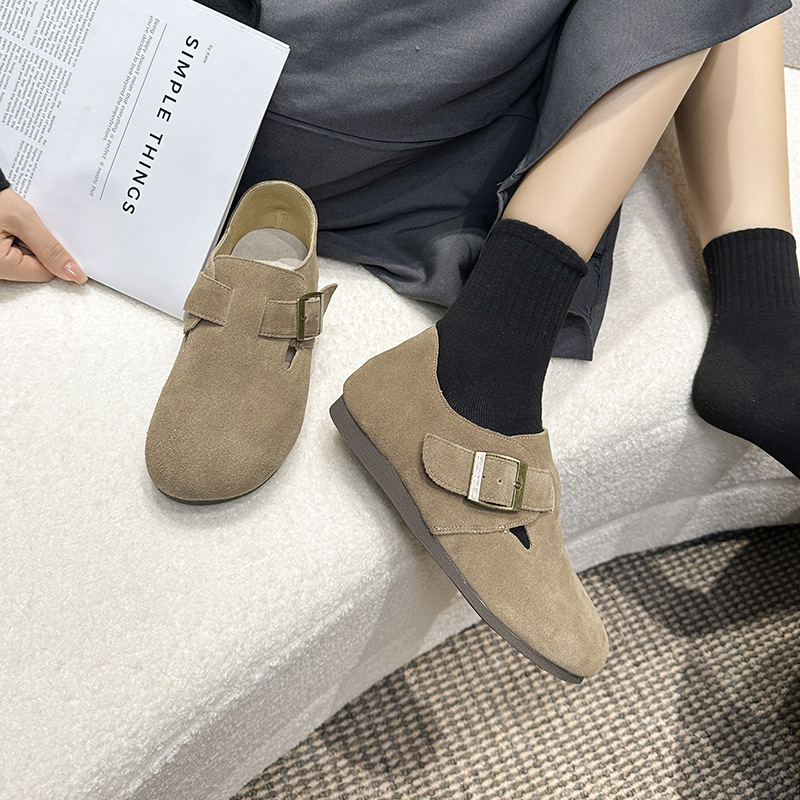 In 2023, we will introduce the new all-leather women's shoes from Boken, featuring a comfortable soft-soled and soft-top design with a calf fleece texture Specification drawing
