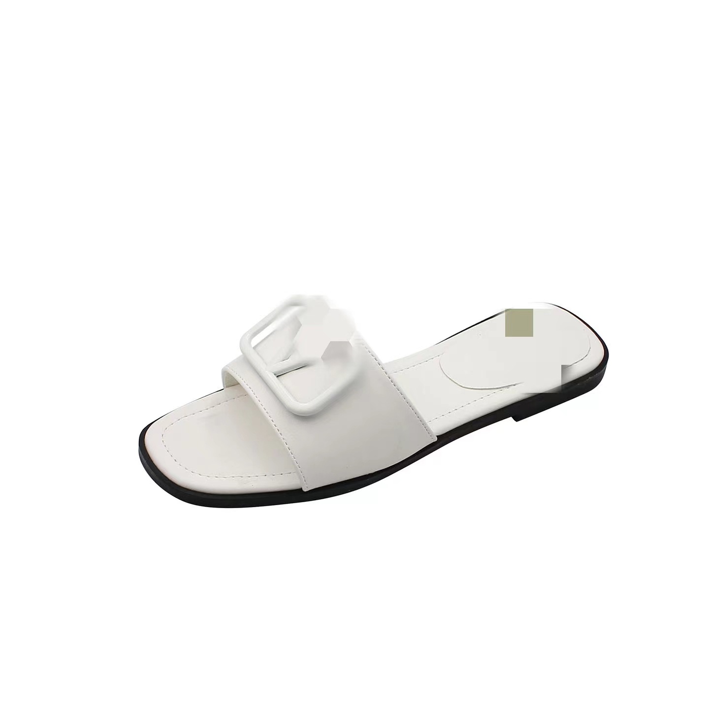 The 2024 new V-style classic summer slippers, casual rhinestone open-toe flat outerwear sandals, women's shoes for export Item Picture