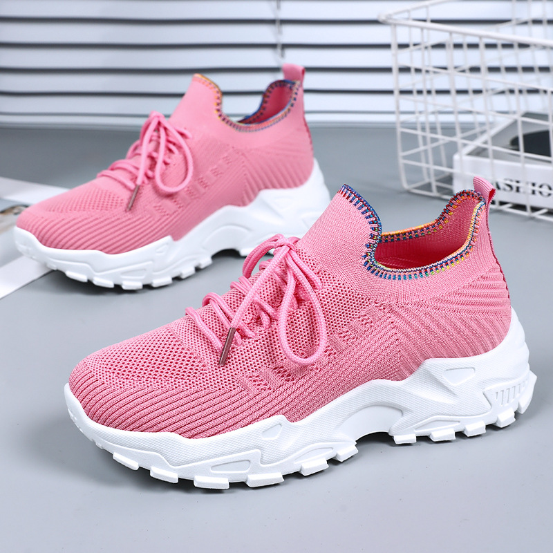 Summer new breathable mesh shoes, thick-soled height-increasing shoes, classic and versatile women's shoes, comfortable single shoes details Picture