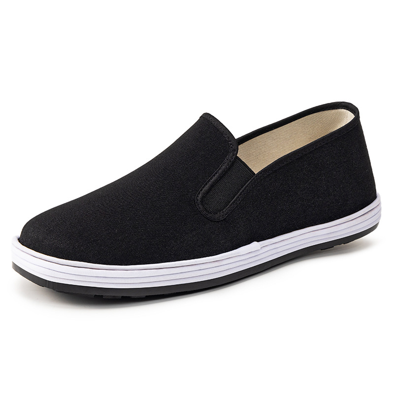 Men's shoes with multi-layer soles, cloth shoes, old Beijing cloth shoes, shoes for middle-aged and elderly fathers, breathable, sweat-wicking and non-smelly feet, mugwort shoes, single shoes Item Picture