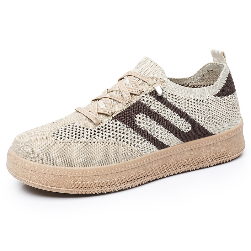 Women's shoes, Dexun shoes, fashionable and versatile, casual shoes, soft-soled and not tiring to the feet, sports shoes, breathable mesh shoes, comfortable flying woven shoes Item Picture