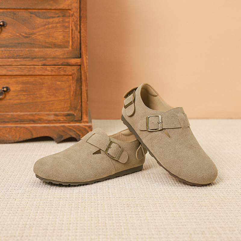 Soft-soled Boken shoes for women 2024 new style spring and autumn all-inclusive. Lazy people can wear flat Boken shoes with one foot. Single shoes for women are comfortable details Picture