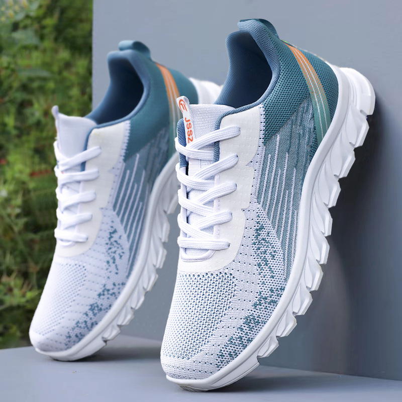 sneakers for men's spring new style foreign trade men's shoes, lace-up running shoes, fashionable and trendy sports shoes for men full figure