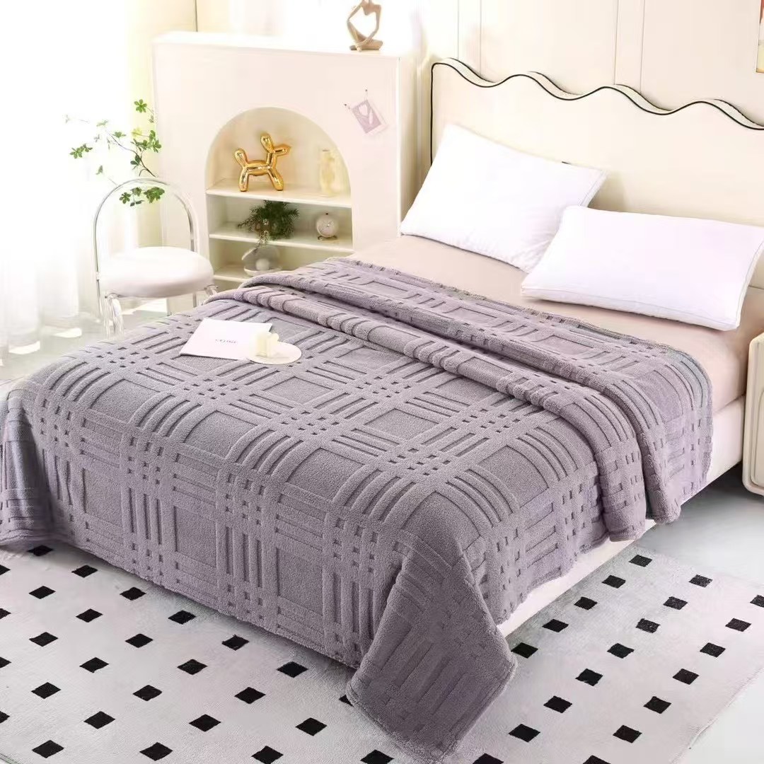 家纺绒毯柔软保暖冬季盖毯毛毯盖毯多色可选舒适家用毯子厚款