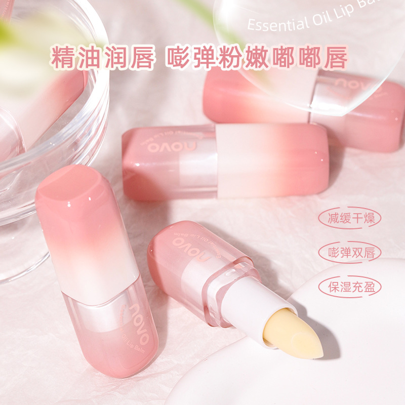 NOVO plant-based lip balm reduces lip lines, colorless moisturizing and hydrating, anti-cracking base, warming lip balm wholesale full figure