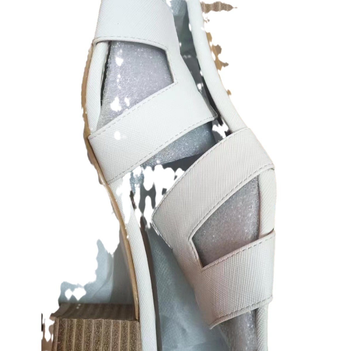 B333-1 Summer 2021 New Crocodile-patterned h High Heel Korean Style Women's Fashion Outdoor Sexy toe-exposing Women's Drag Item Picture