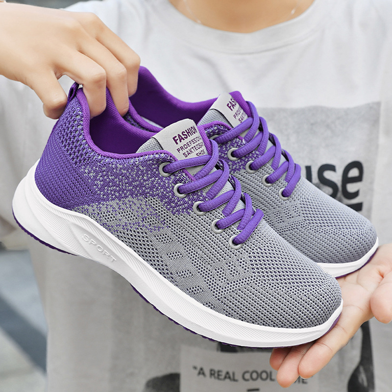 Women's spring and autumn sports casual shoes, cross-border trade women's shoes, breathable single shoes, versatile net shoes, running shoes Specification drawing