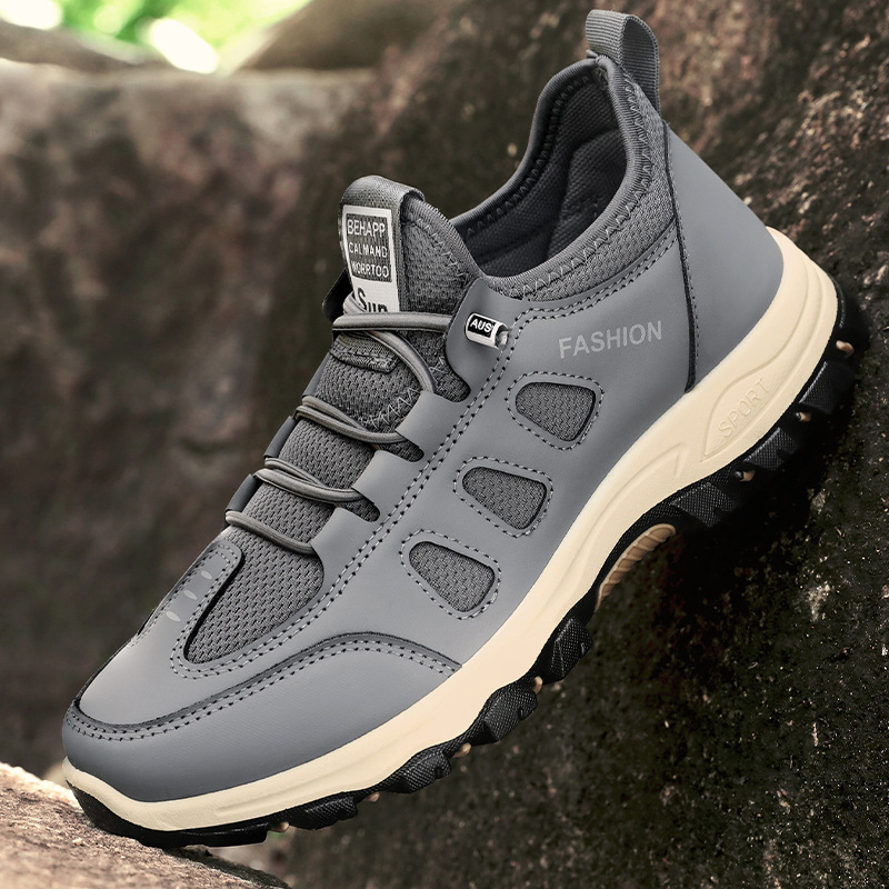 Wow Men's cross-border Spring New Breathable, comfortable and casual soft-soled sports shoes for middle-aged and elderly people, outdoor hiking shoes for men Specification drawing