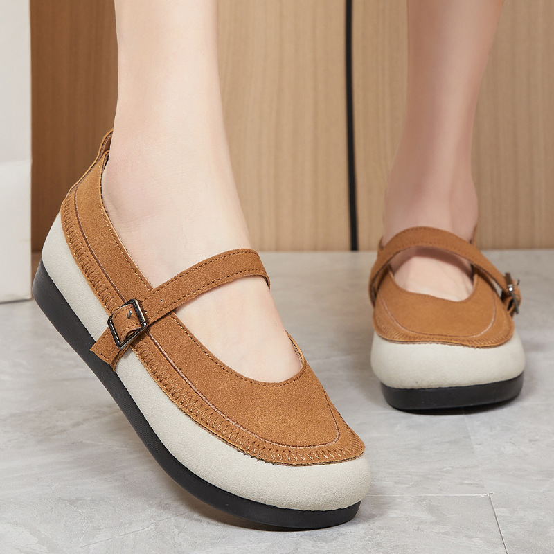 Women's casual shoes, shallow opening, one-step mom shoes, new summer breathable and non-stuffy women's single shoes, versatile lazy shoes details Picture