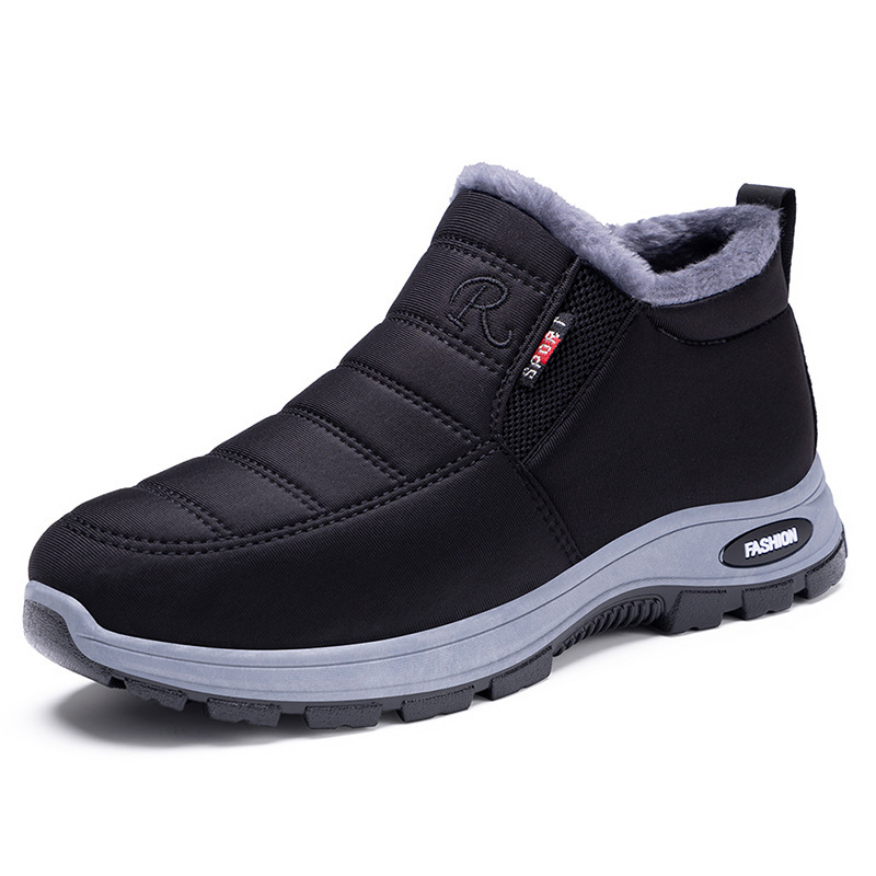 Men's winter warm cotton shoes, cross-border large-sized export cotton boots, TEMU snow boots with fleece and thickened, couple short boots Item Picture