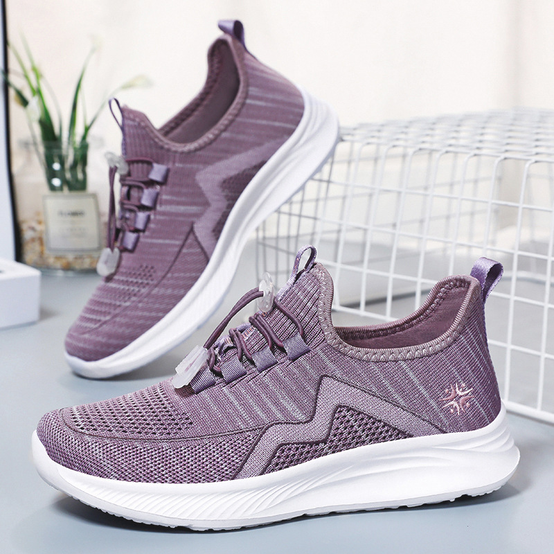 Women's shoes, versatile women's casual shoes, soft-soled comfortable single shoes, shoes for middle-aged and elderly mothers, breathable woven mesh shoes details Picture