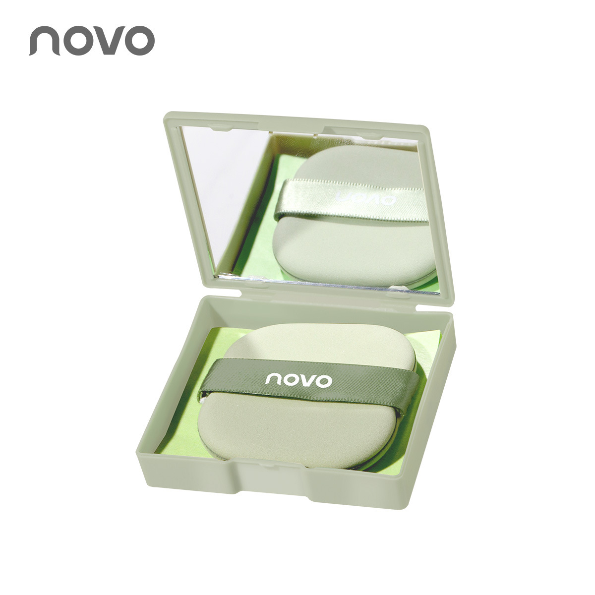 NOVO oil-absorbing paper with mirror powder puff for facial oil-control, refreshing summer oil-removing, portable box set for both men and women Item Picture