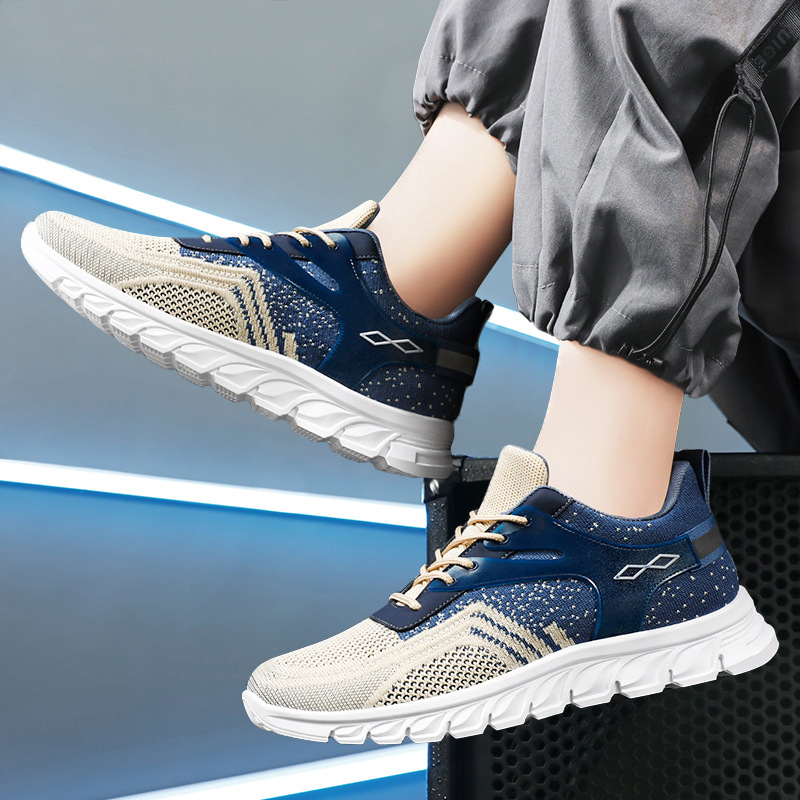 Spring new fashionable sporty men's shoes, soft-soled breathable casual shoes, trendy student shoes, sent by the manufacturer Specification drawing
