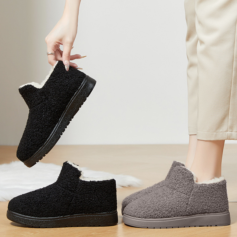 Women's shoes, cotton shoes, cross-border versatile snow boots, fleece and thickened warm cotton boots, TEMU women's boots, casual home short boots Application Scenario