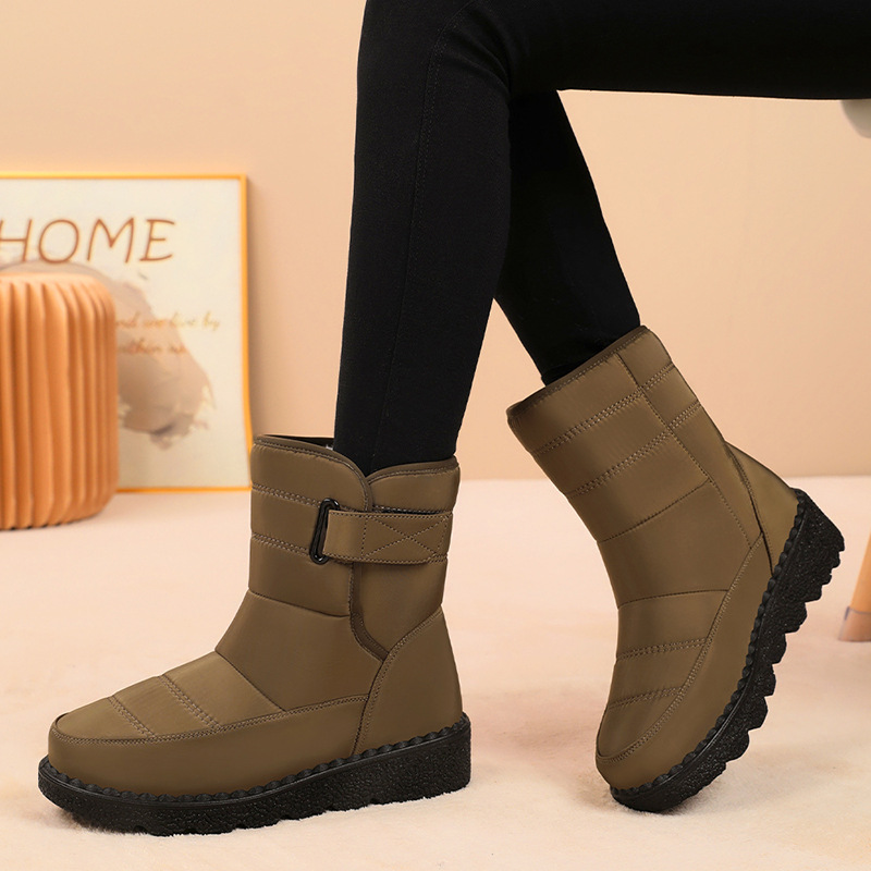 Cotton boots, winter women's shoes for export, large-sized fleece thickened long boots, polyurethane lightweight cotton shoes, warm snow boots Application Scenario
