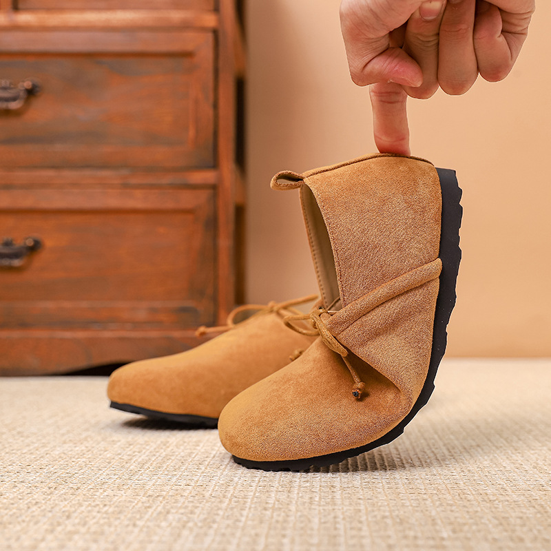 Casual flat, full-bag Burken shoes for women, new Spring and Autumn 2024 collection, retro and versatile, soft-soled, one-step lazy shoes details Picture