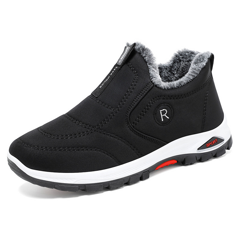 New winter cotton shoes for men, with added fleece and thickened warmth, for the elderly, couple style, one-foot old Beijing cotton boots wholesale Item Picture