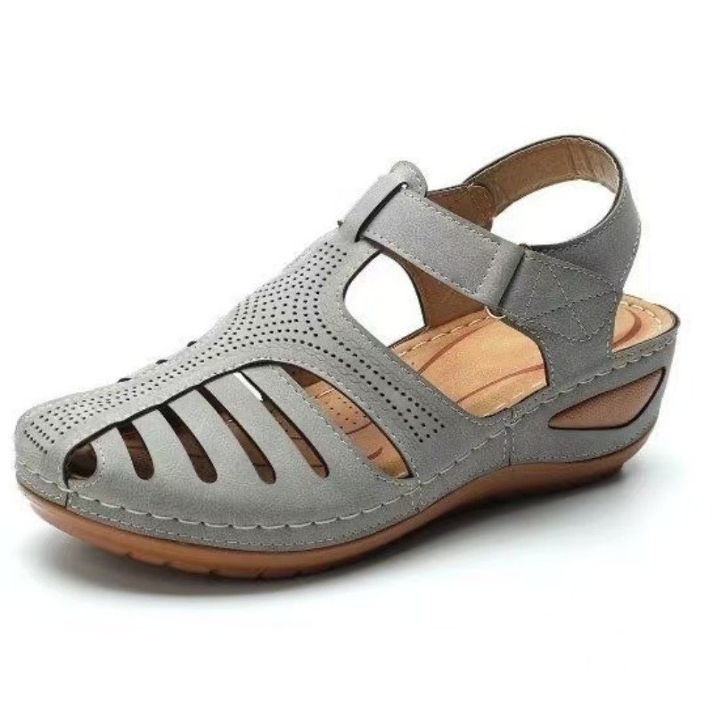 Cross-border trade large-sized thick-soled flip-flops for women, 2025 summer new style, European and American Roman Baotou women's shoes, size 43 wish Specification drawing
