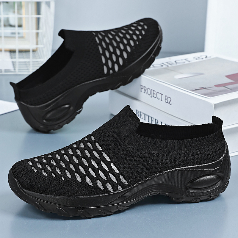 Women's casual shoes, cross-border trade women's shoes, breathable mesh shoes, one-foot mom shoes, soft soles, not tiring feet, single shoes details Picture