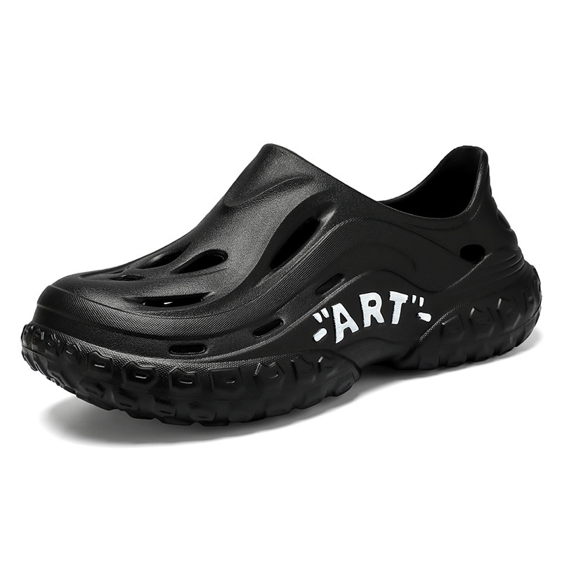 New men's sandals EVA lightweight outerwear clogs breathable for men without smelly feet thick-soled toe coverings beach shoes Item Picture