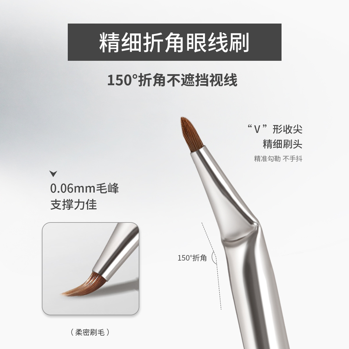 NOVO Precision Shaping angled scythe horsehair nose shadow Brush, contouring brush, animal hair eye detail blending makeup brush Application Scenario