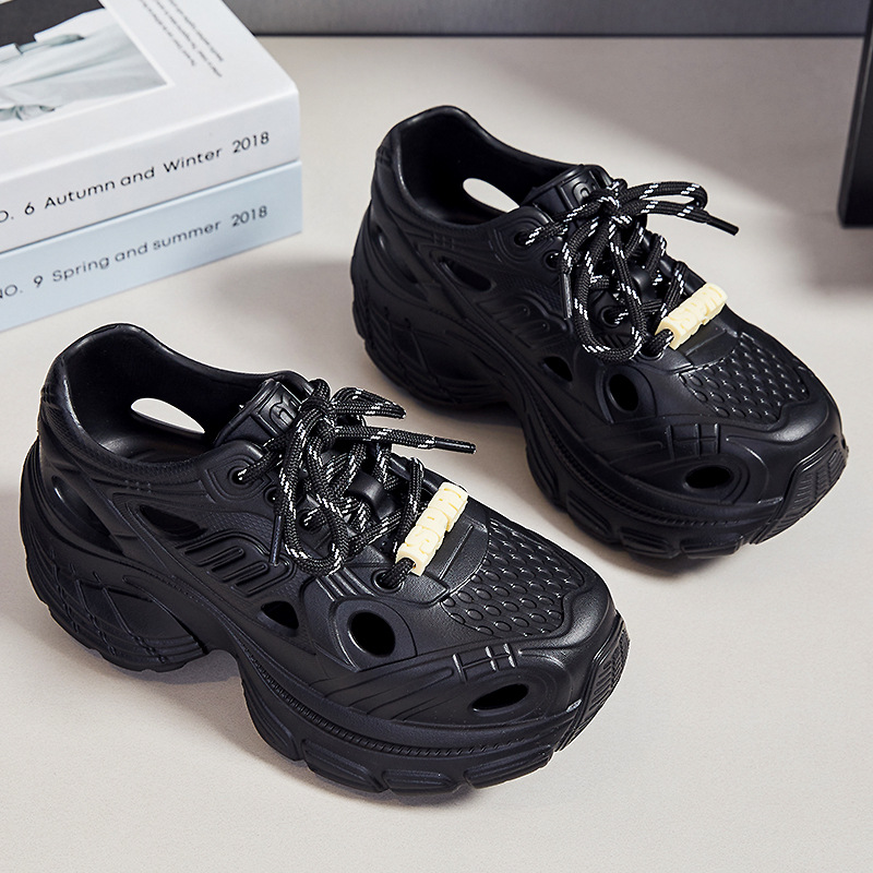 Women's summer thick-soled croats, EVA soft-soled casual shoes, fashionable height-increasing shoes, breathable and non-stuffy casual shoes Specification drawing