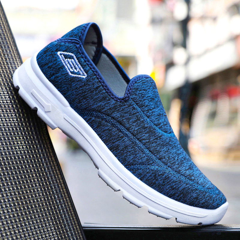Men's casual shoes, versatile old Beijing cloth shoes, unisex single shoes, soft-soled, comfortable walking shoes, shallow-mouthed men's shoes full figure