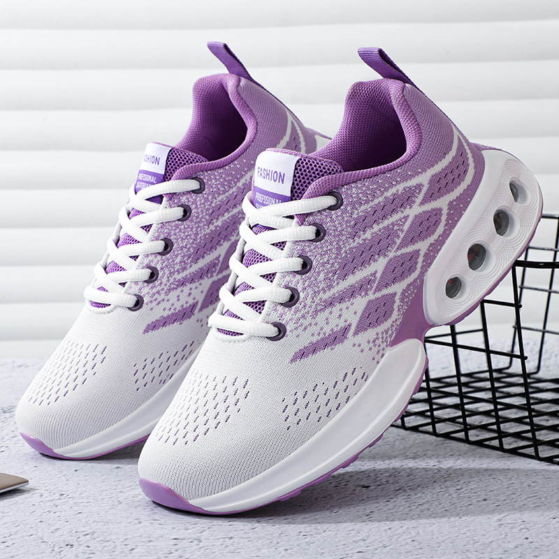 Women's shoes, women's sports single shoes, new soft-soled comfortable air-cushioned shoes, breathable single shoes, cross-border oversized running shoes full figure