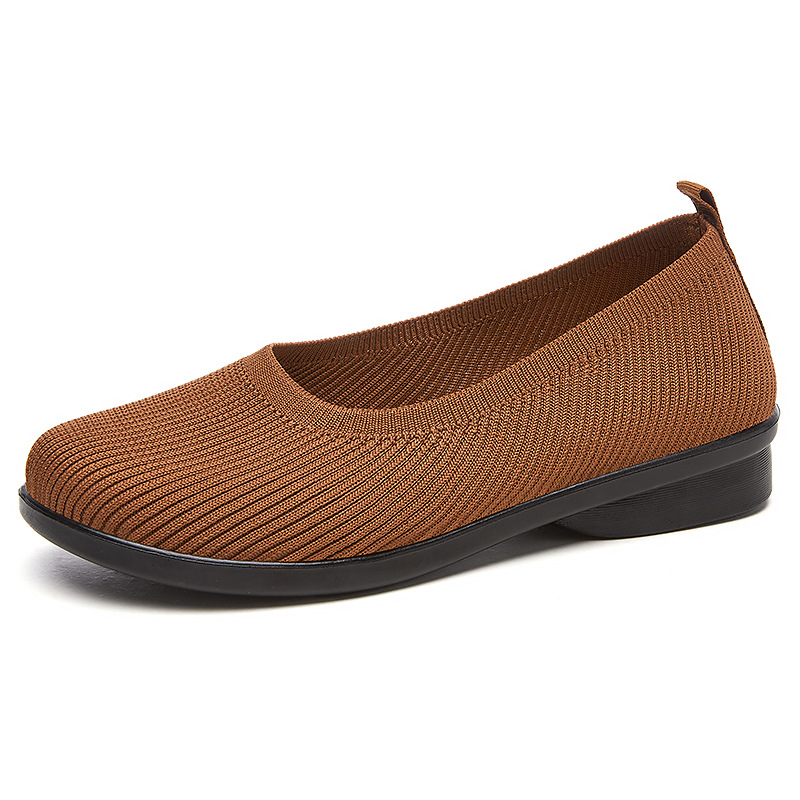 Summer new women's shoes, old Beijing cloth shoes, work shoes, one-foot flat, commuting, comfortable, anti-slip, soft-soled women's single shoes Item Picture