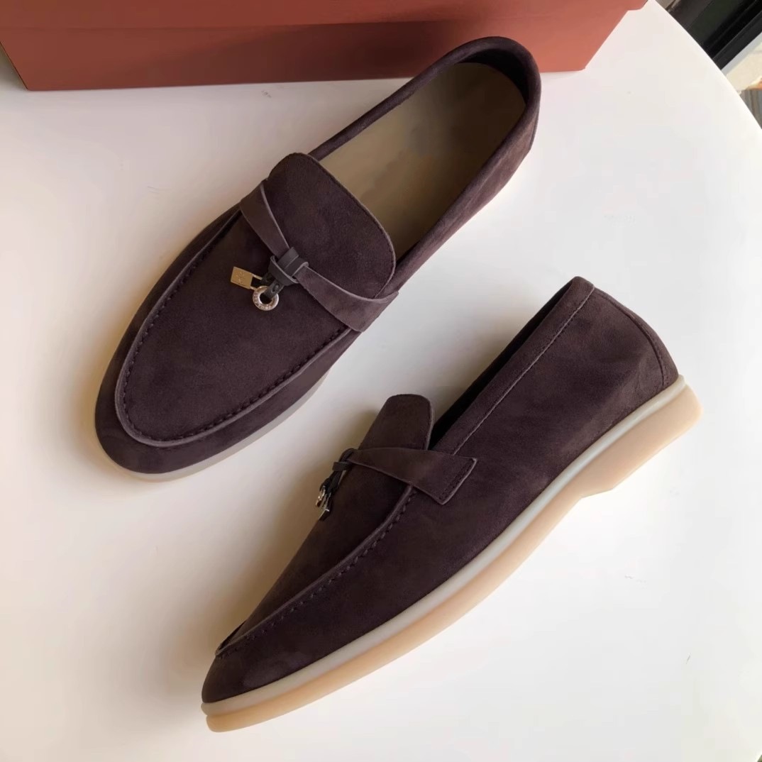 LP Single-shoe Women 2024 British style casual flat fringed buckle versatile soft-soled comfortable loafers Specification drawing