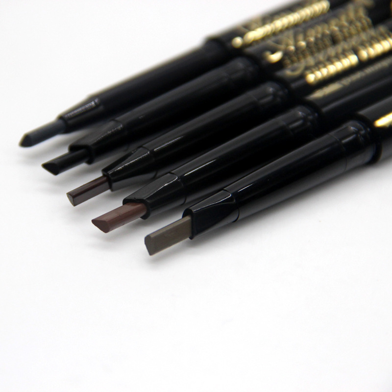 NOVO Aimeili 141 Double-ended eyebrow Pencil with automatic triangular eyebrow shape + Eyebrow brush anti-sweat and non-smudging water eyebrow pencil wholesale details Picture