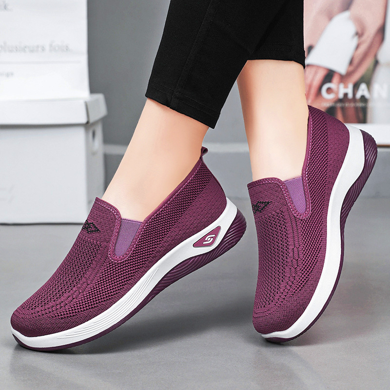 Women's cross-border large-sized women's shoes, single shoes, breathable casual shoes, one-foot shoes for middle-aged and elderly mothers, old Beijing cloth shoes Specification drawing