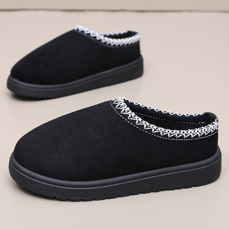 Women's shoes, cotton shoes, cross-border fleece and thickened cotton boots, soft-soled, comfortable and not tiring to the feet, snow boots, one-foot flip-top women's ankle boots Application Scenario