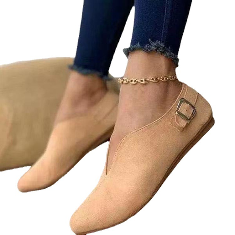 Summer 2021 new women's shoes for export, European and American cross-border flat pointed-toe casual single shoes, low top, large size 43 Item Picture