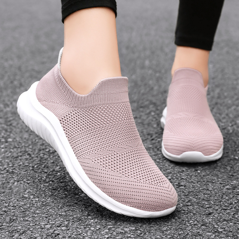 Women's shoes, versatile cross-border soft-soled casual shoes, breathable mesh woven shoes, single-foot shoes, lightweight mom shoes Specification drawing