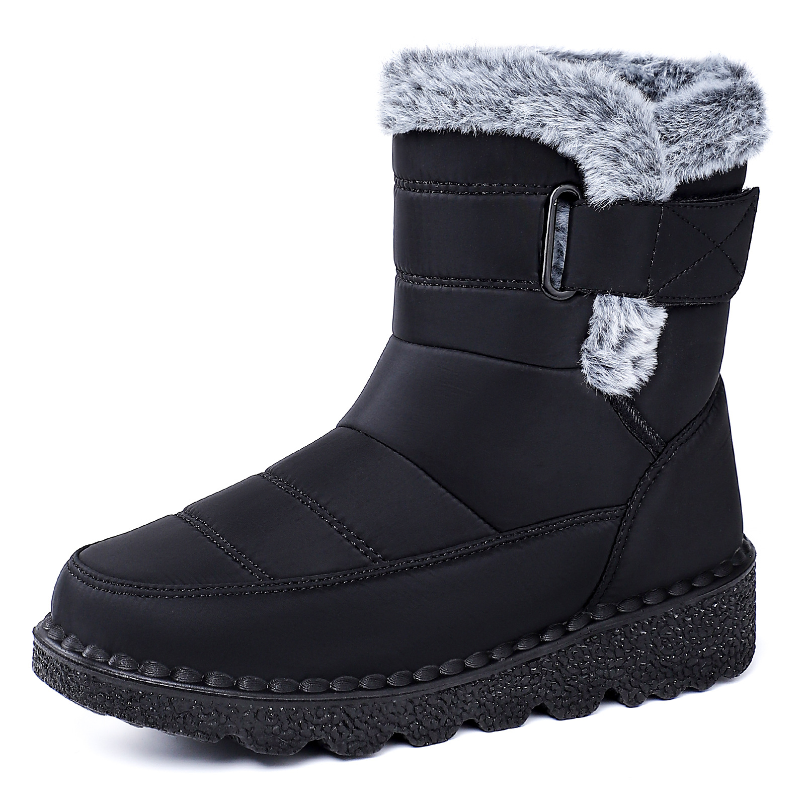 Winter new large-sized cross-border women's snow boots with fleece and thickening, high-top casual women's boots for export Item Picture