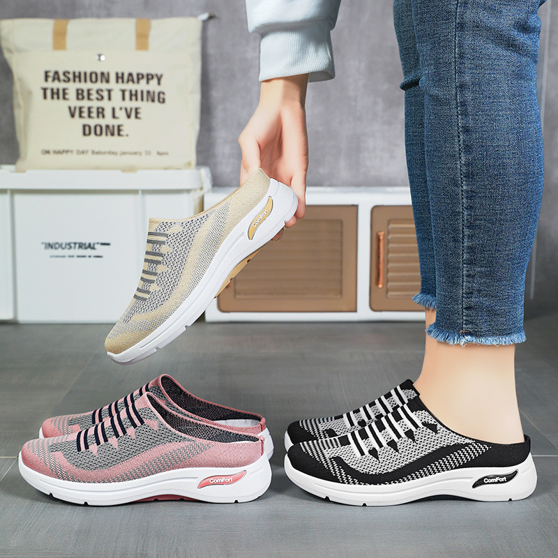 We offer cross-border temu single casual women's shoes for the 2025 spring new style of women's fei-woven flip-flops worn outside Application Scenario