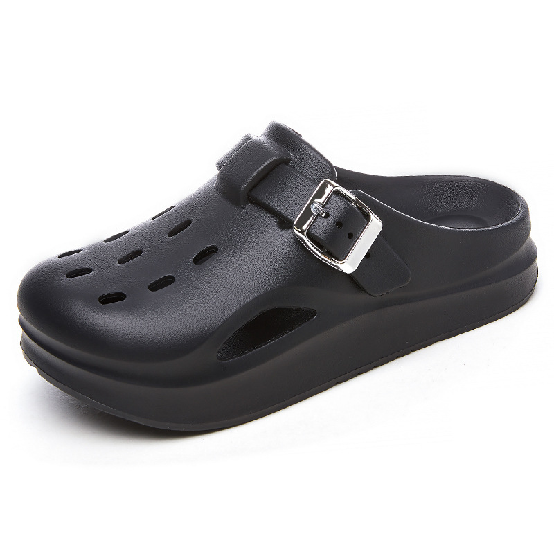 Women's clogs with thick soles that feel like stepping on poop, Boken shoes for summer comfort, flip-flops, breathable and non-stuffy, casual shoes Item Picture