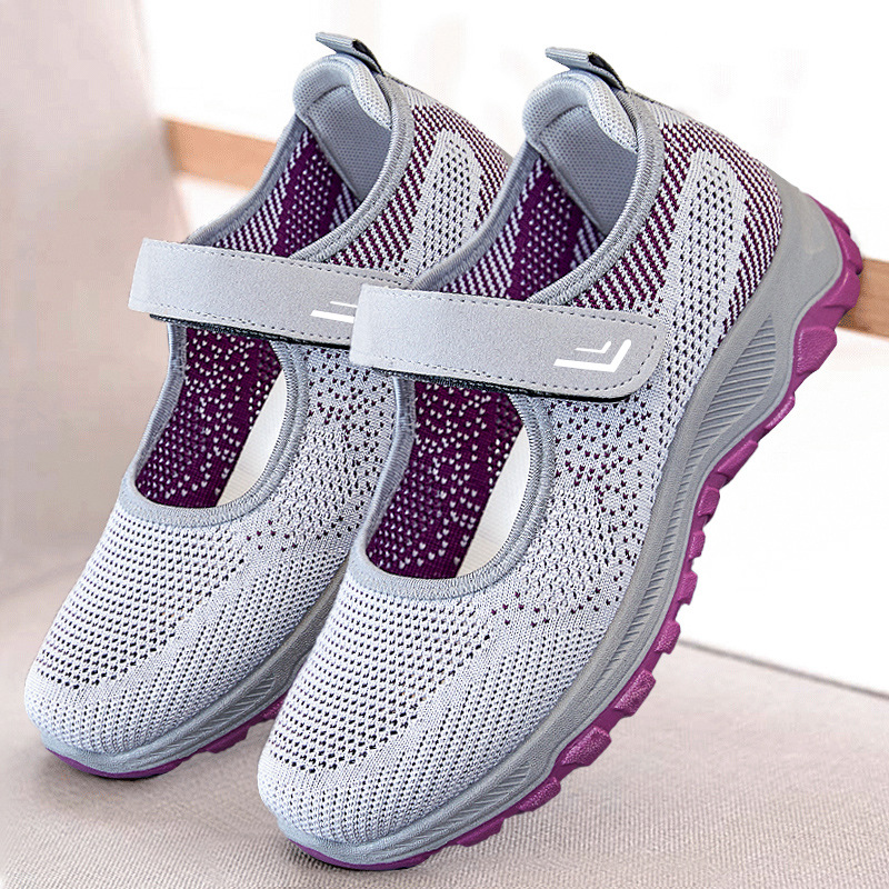Shoes for women, cross-border women's shoes, mom shoes, walking shoes for the middle-aged and elderly, casual shoes, lazy people, one-foot Velcro shoes for the elderly full figure