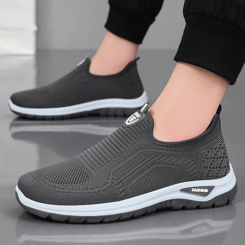 New spring casual sports shoes for men, breathable, men's one-step shoes, cross-border bagged temu consignment Specification drawing