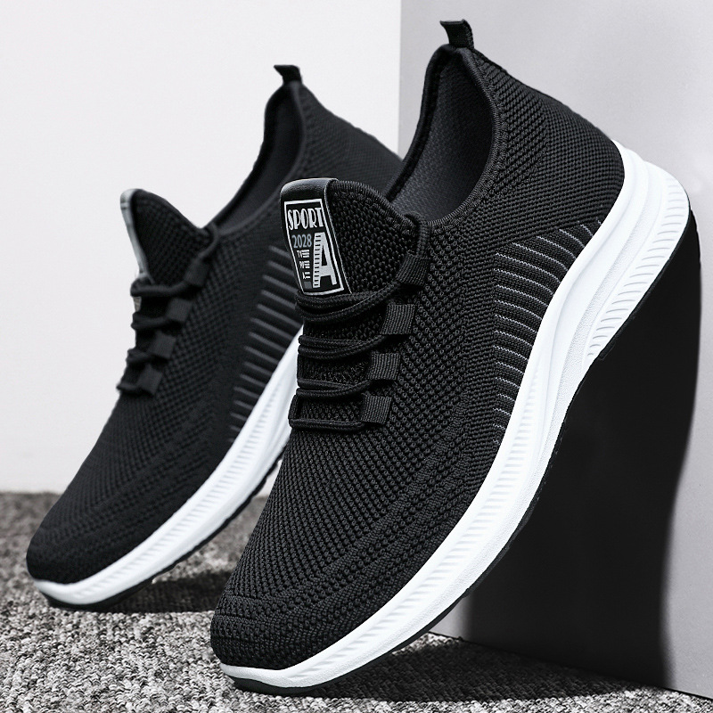 Men's private domain gift shoes, middle-aged and elderly dad shoes, casual shoes, breathable single shoes, solid color, versatile men's shoes details Picture