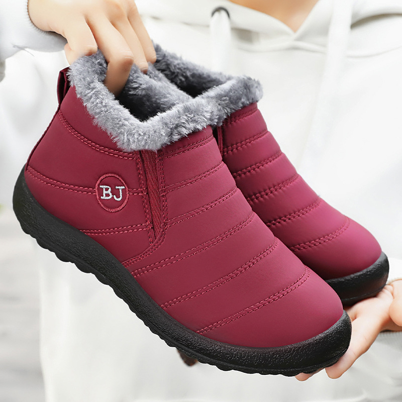 Cotton shoes, women's winter fleece and thickened cotton boots, cross-border large-sized warm women's shoes, snow boots, foreign trade women's boots, couple short boots details Picture