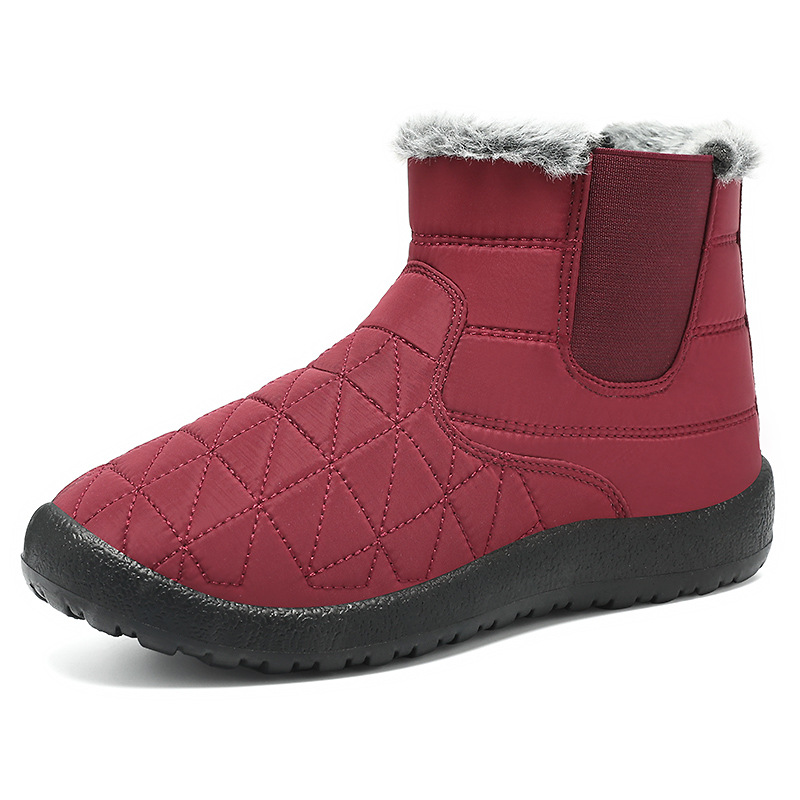Women's snow boots, winter cross-border trade cotton shoes, cold-proof and warm cotton boots, fleece and thickened women's boots, versatile women's shoes Item Picture