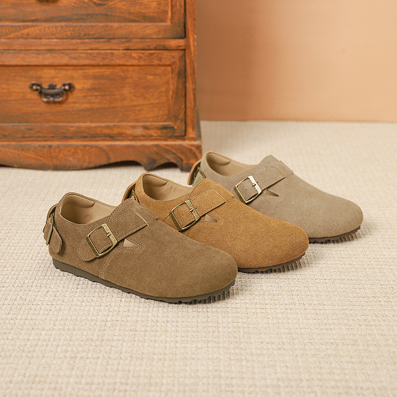 Soft-soled Boken shoes for women 2024 new style spring and autumn all-inclusive. Lazy people can wear flat Boken shoes with one foot. Single shoes for women are comfortable full figure