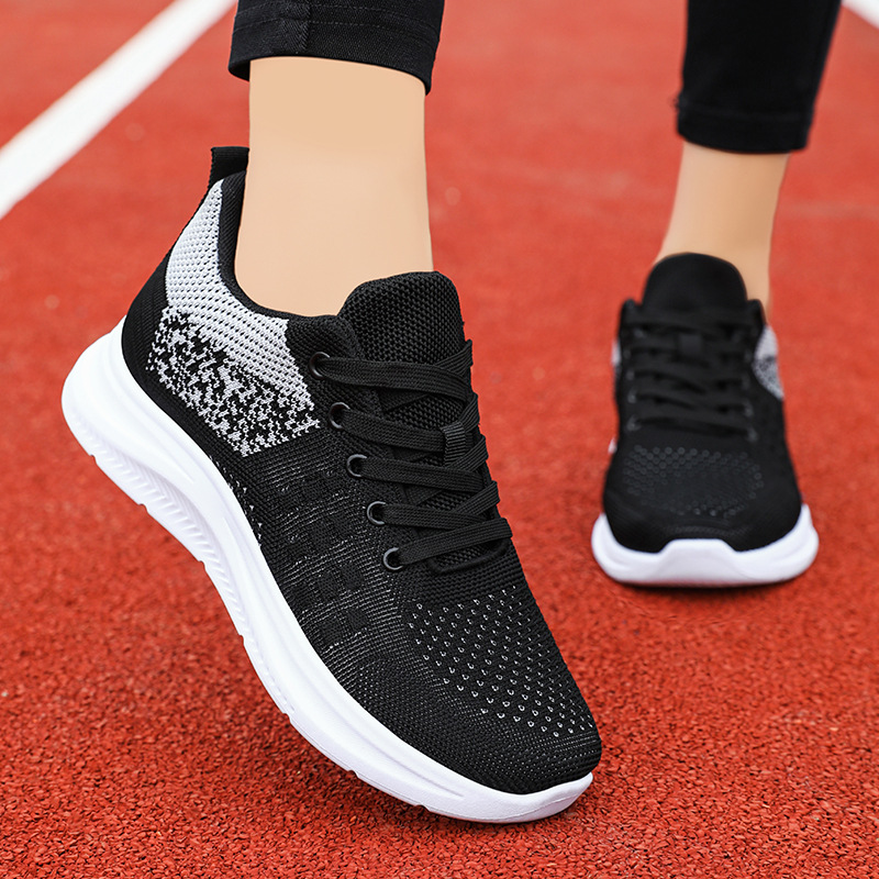Spring new style women's flying woven lightweight and breathable shoes wholesale, running shoes manufacturer, casual sports shoes for women Specification drawing