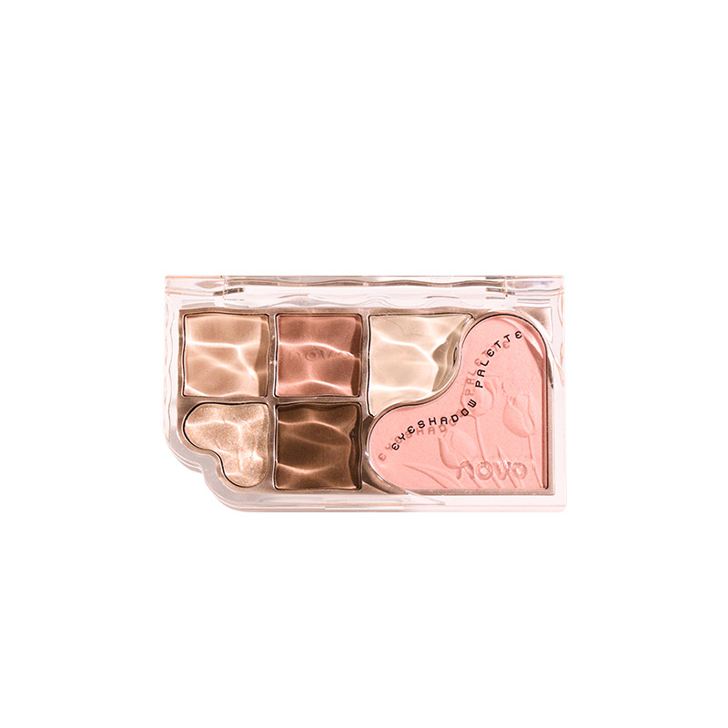 NOVO Dream Star Sand Six-color Comprehensive Eyeshadow Palette, versatile in earth tones, easy to apply, compact and portable, matte finish Item Picture