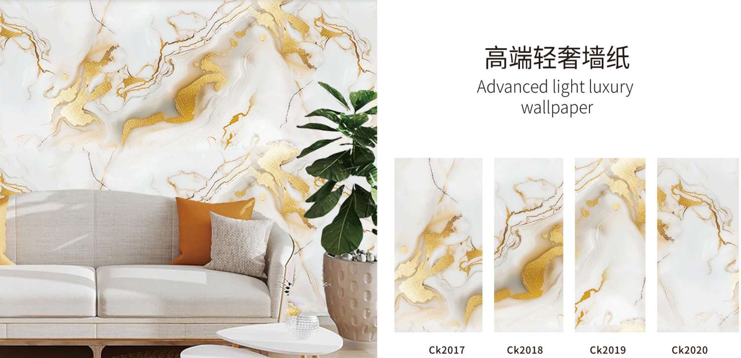 T03-CK2001自粘烫金墙贴客厅卫生间墙面装饰防水防潮高端轻奢墙纸详情图7