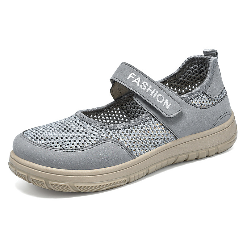 Women's shoes with Velcro, casual shoes, soft soles, not tiring feet, shoes for middle-aged and elderly mothers, summer mesh, breathable and not stuffy feet, single shoes Item Picture